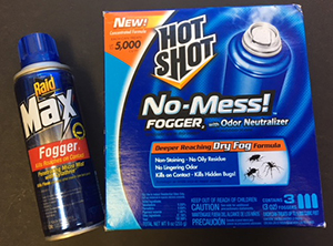 Foggers (“bug bombs”) are not recommended for controlling cockroaches.   