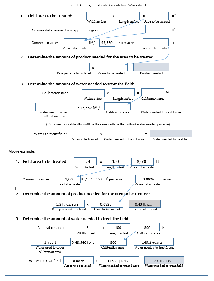Calculation Example Worksheet