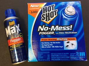 Insecticide foggers (“bug bombs”) are not recommended for controlling fleas.