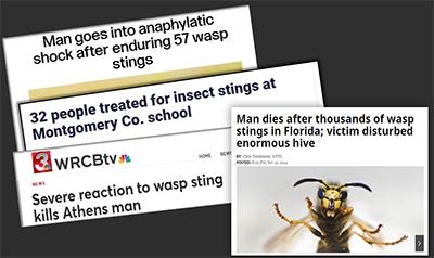 Stinging insects can cause serious harm to the public.